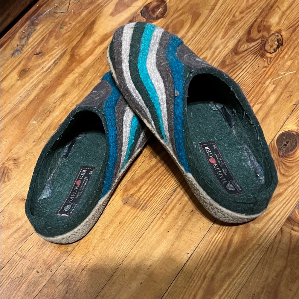 Haflinger Multicolor Wool Slippers